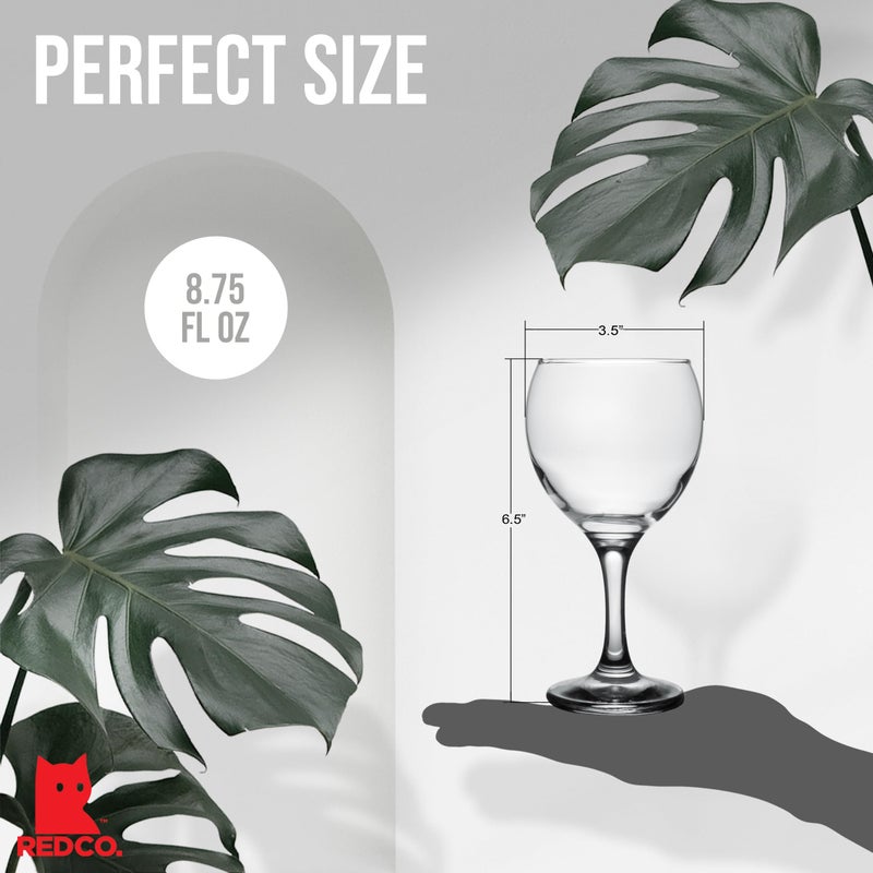 Red Co. مجموعة Red Co. من 6 كؤوس نبيذ أبيض كلاسيكية بسعة 8.75 أونصة سائلة، شفافة - Image 4